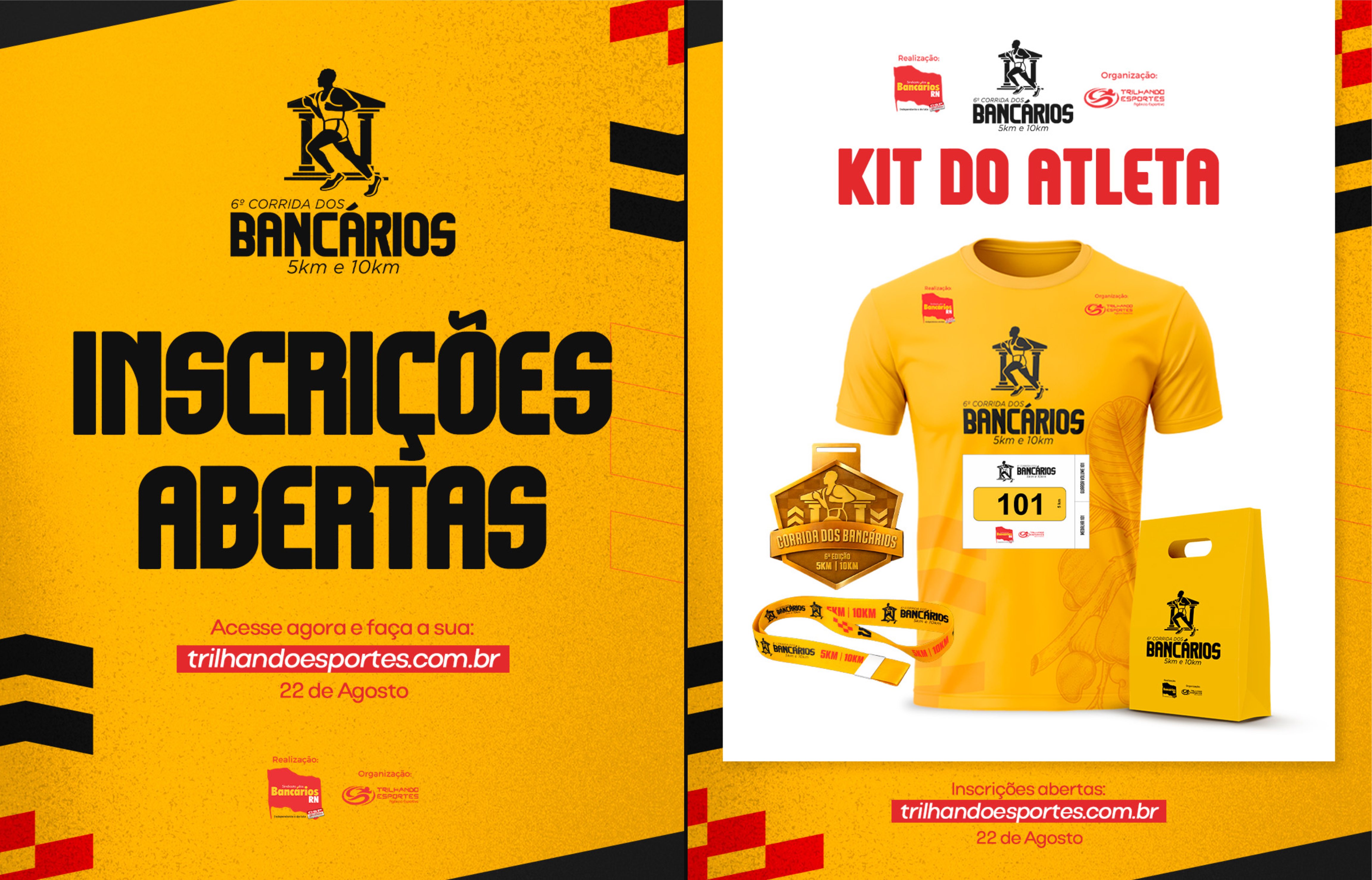 Estão abertas as inscrições para a 6ª Corrida dos Bancários do RN 