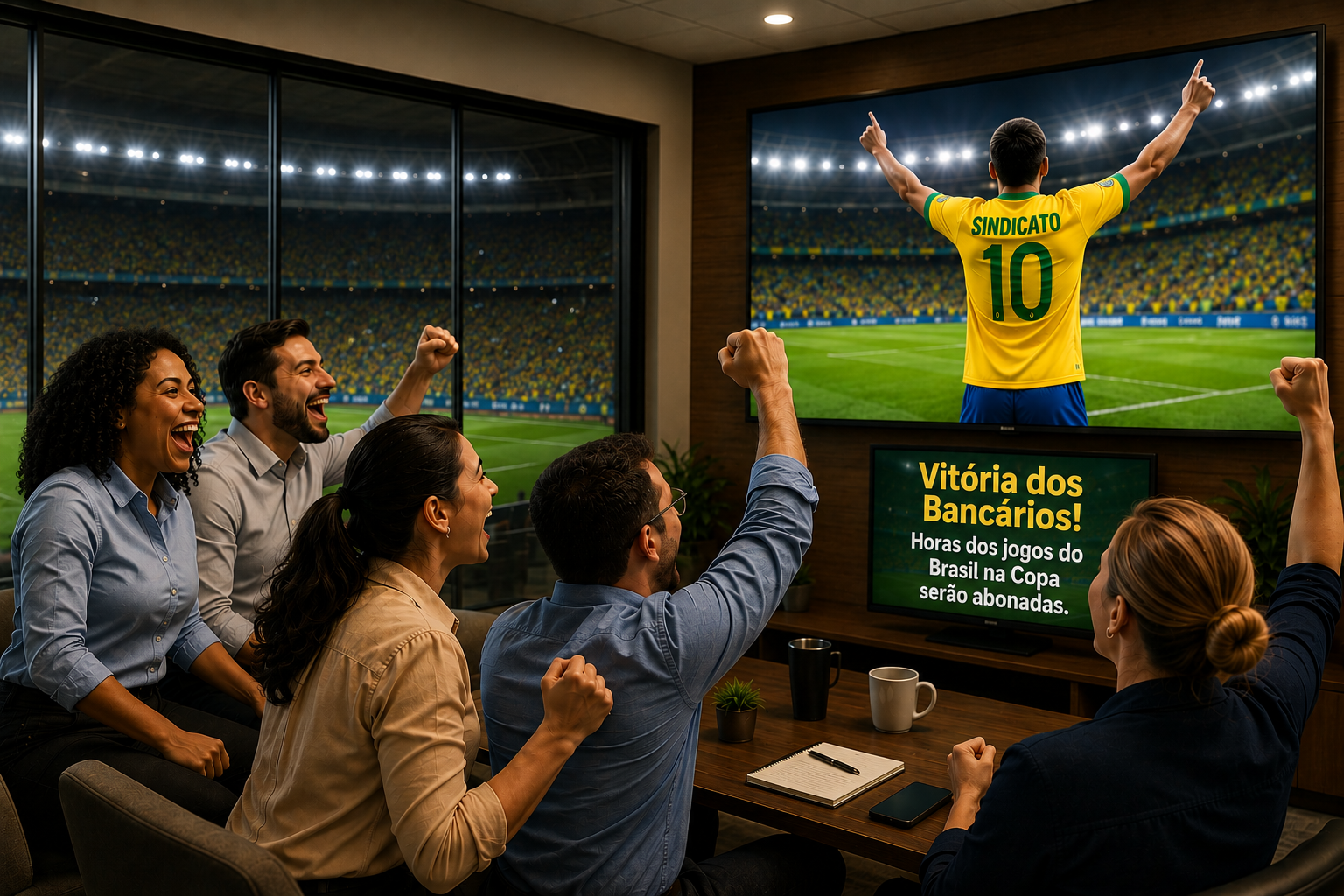 Após pressão do Sindicato, Caixa deve abonar horas nos jogos do Brasil na Copa