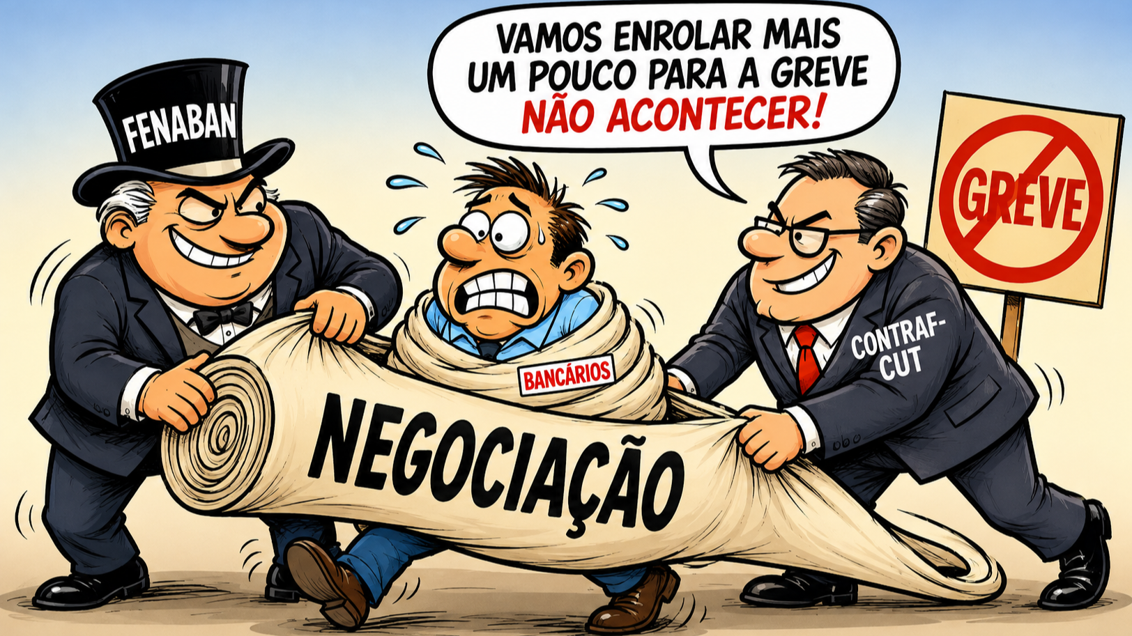 Campanha Salarial: Contraf-CUT e Fenaban enrolam negociação para impedir greve bancária