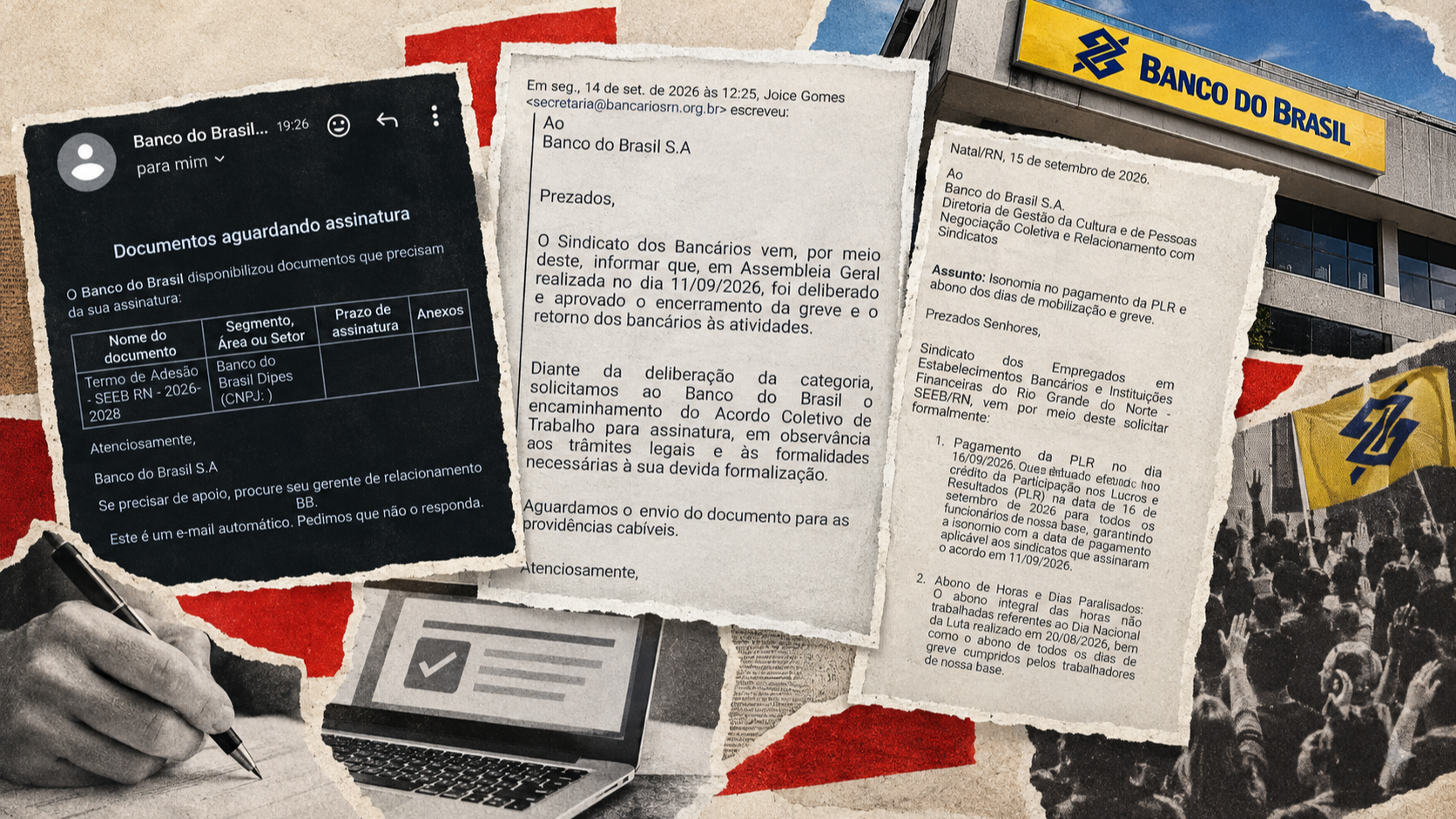 Banco do Brasil usa calote na PLR para retaliar bancários do RN, Maranhão e Bauru