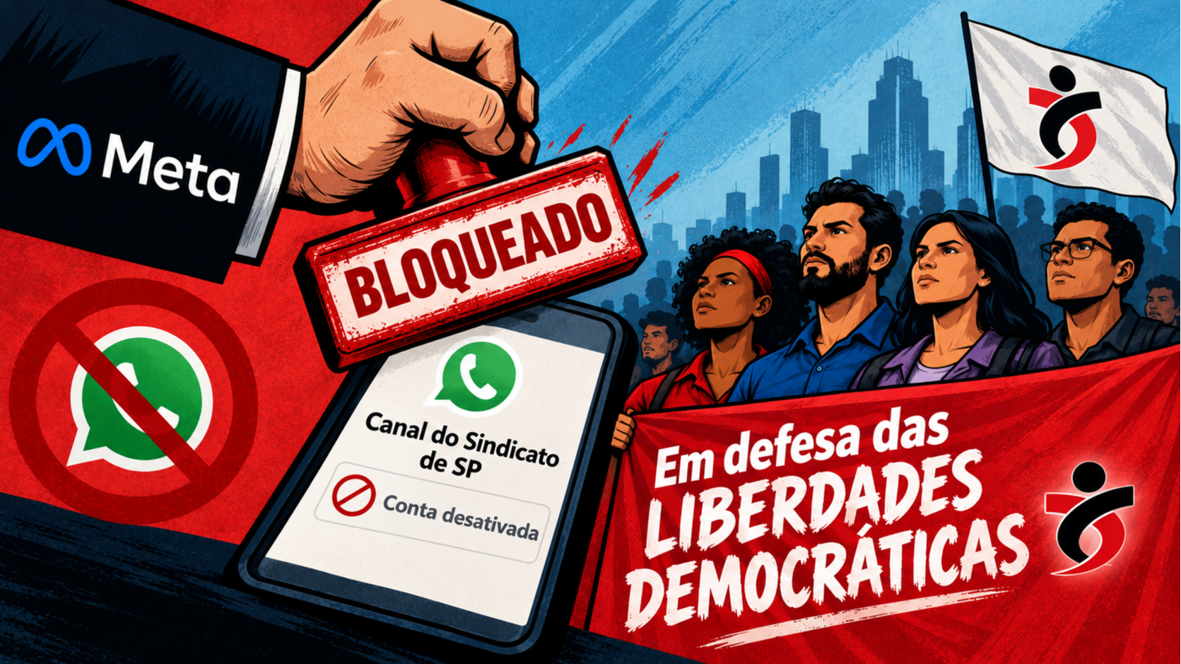 SEEB/RN repudia censura da Meta e presta solidariedade ao Sindicato dos Bancários de SP